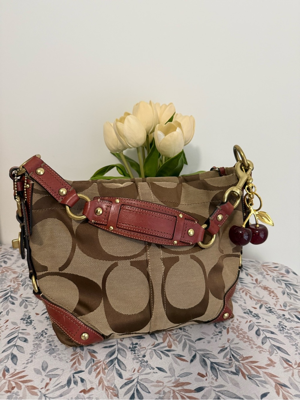 Coach Brown Signature Carly bags